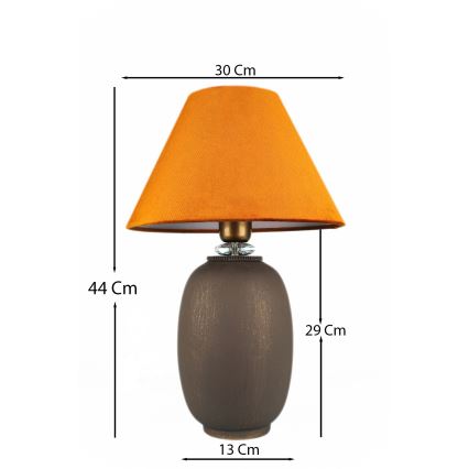 Tischleuchte 1xE27/40W/230V braun/orange