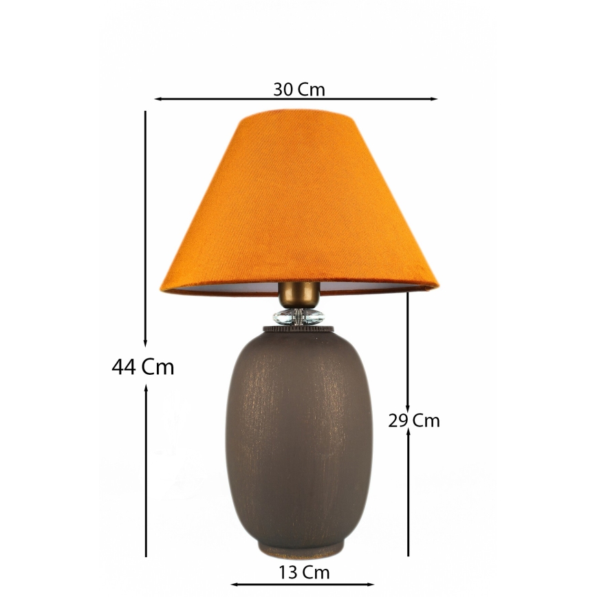 Tischleuchte 1xE27/40W/230V braun/orange