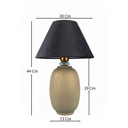 Tischleuchte 1xE27/40W/230V schwarz/beige