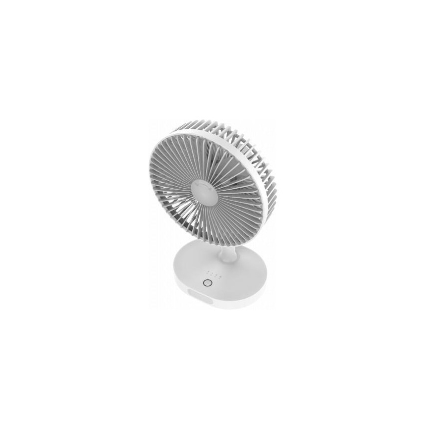 Tischventilator 3000mA/3,7V USB, 3 Geschwindigkeitsstufen, grau/weiß