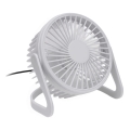 Tischventilator USB d 15 cm weiß
