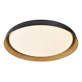 Top Light - Dimmbare LED-Deckenleuchte SATELLITE LED/48W/230V 3000-6500K d 53 cm schwarz/braun + Fernbedienung