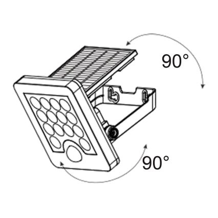 Top Light - LED-Solarwandstrahler mit Sensor HELEON S LED/5W/3,7V IP65 4000K 1800 mAh