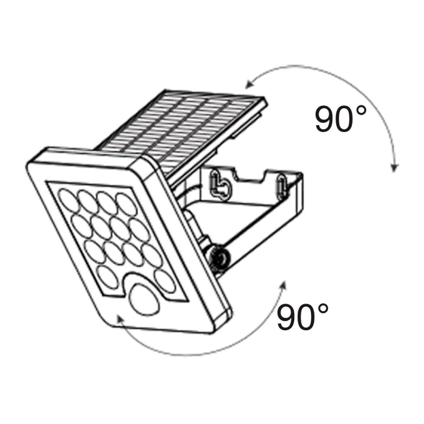 Top Light - LED-Solarwandstrahler mit Sensor HELEON S LED/5W/3,7V IP65 4000K 1800 mAh