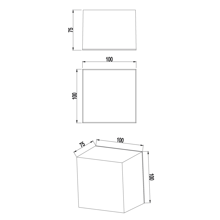 Top Light - LED Wandleuchte BOXTER LED/5W/230V 4000K IP65 für das Badezimmer
