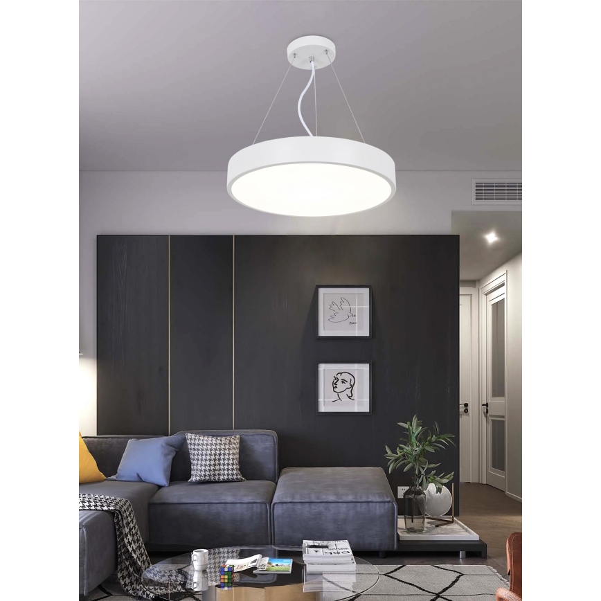 Top Light Metal 40BZ RC - LED dimmbare Hängeleuchte an Seil METAL LED/51W/230V weiß + Fernbedienung