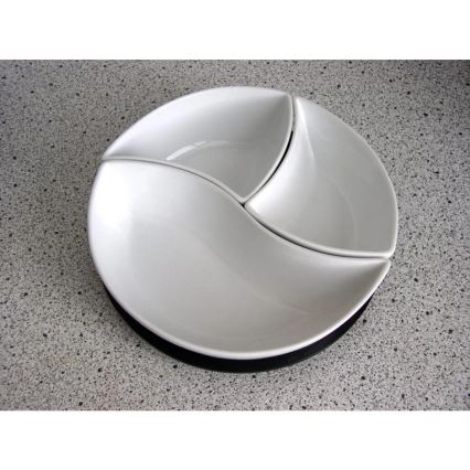 TORO – 3-teiliges Schalen-Set mit Tablett, Keramik/Holz