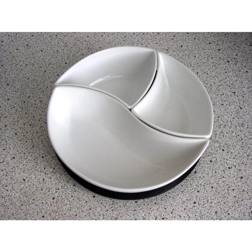 TORO – 3-teiliges Schalen-Set mit Tablett, Keramik/Holz