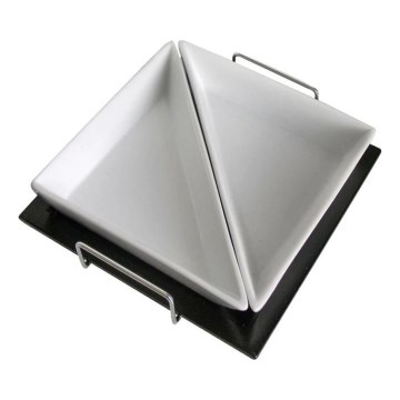 TORO Schalen-Set mit Tablett, 2-teilig, Keramik/Holz