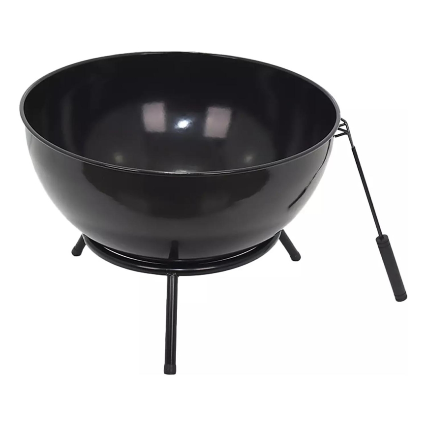 Tragbare Feuerstelle für Holz, 57x30 cm, schwarz