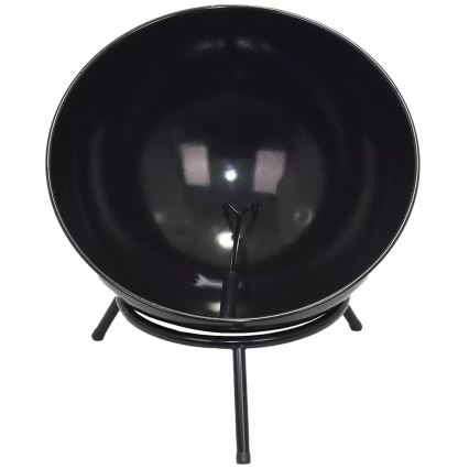 Tragbare Feuerstelle für Holz, 57x30 cm, schwarz