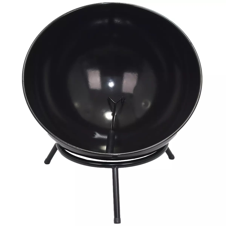 Tragbare Feuerstelle für Holz, 57x30 cm, schwarz