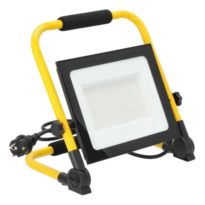 Tragbarer LED-Strahler TIGRA LED/100W/4000K IP54 schwarz/gelb