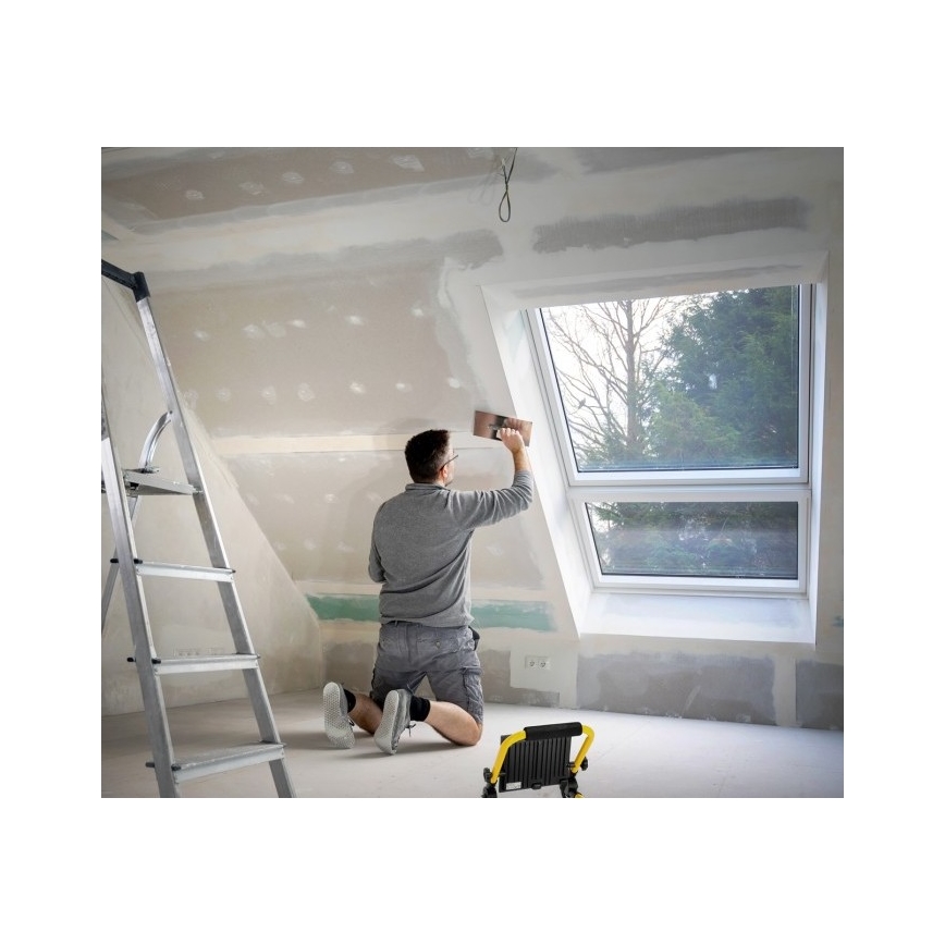Tragbarer LED-Strahler TIGRA LED/100W/4000K IP54 schwarz/gelb