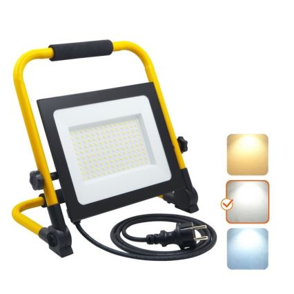 Tragbarer LED-Strahler TIGRA LED/100W/4000K IP54 schwarz/gelb