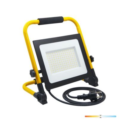 Tragbarer LED-Strahler TIGRA LED/100W/4000K IP54 schwarz/gelb