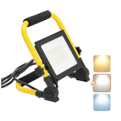 Tragbarer LED-Strahler TIGRA LED/50W/4000K IP54 schwarz/gelb