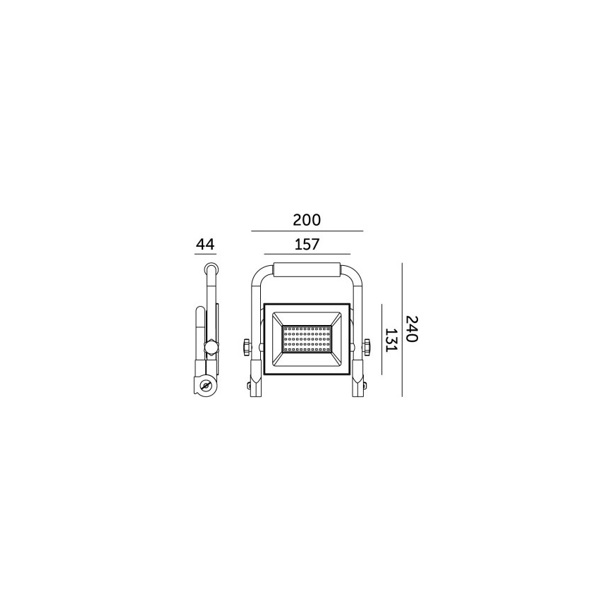Tragbarer LED-Strahler TIGRA LED/50W/4000K IP54 schwarz/gelb