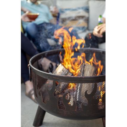 Tragbares Holzfeuer mit Grillrost WILDFIRE, Durchmesser 61 cm