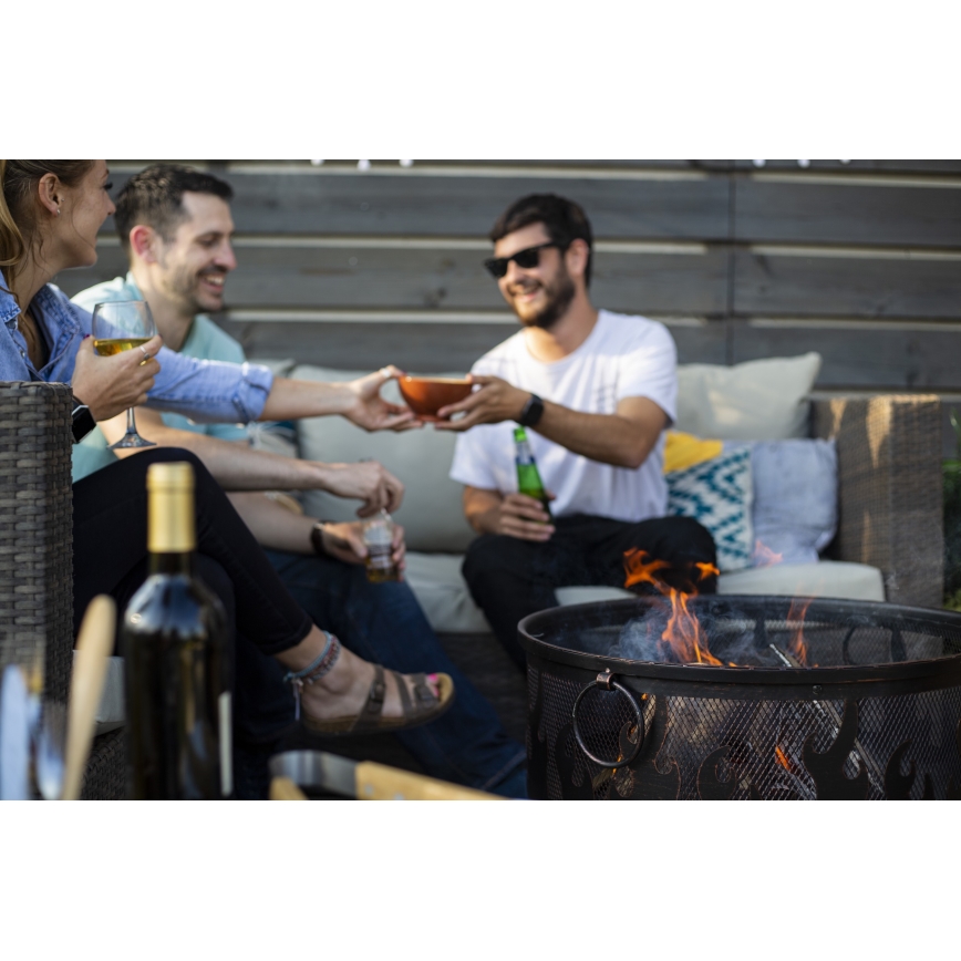 Tragbares Holzfeuer mit Grillrost WILDFIRE, Durchmesser 61 cm