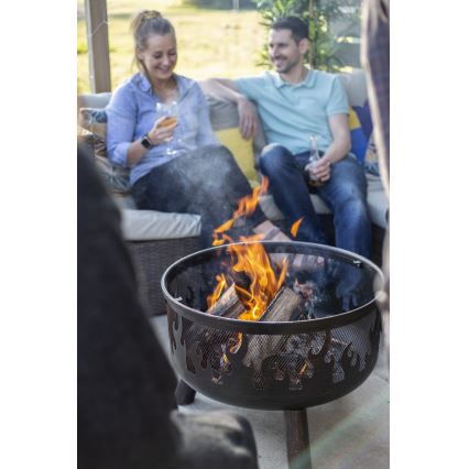 Tragbares Holzfeuer mit Grillrost WILDFIRE, Durchmesser 61 cm