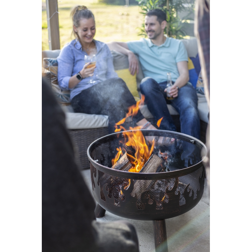 Tragbares Holzfeuer mit Grillrost WILDFIRE, Durchmesser 61 cm