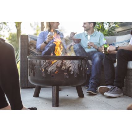 Tragbares Holzfeuer mit Grillrost WILDFIRE, Durchmesser 61 cm
