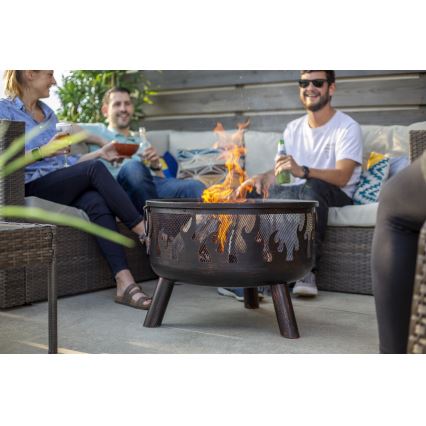 Tragbares Holzfeuer mit Grillrost WILDFIRE, Durchmesser 61 cm