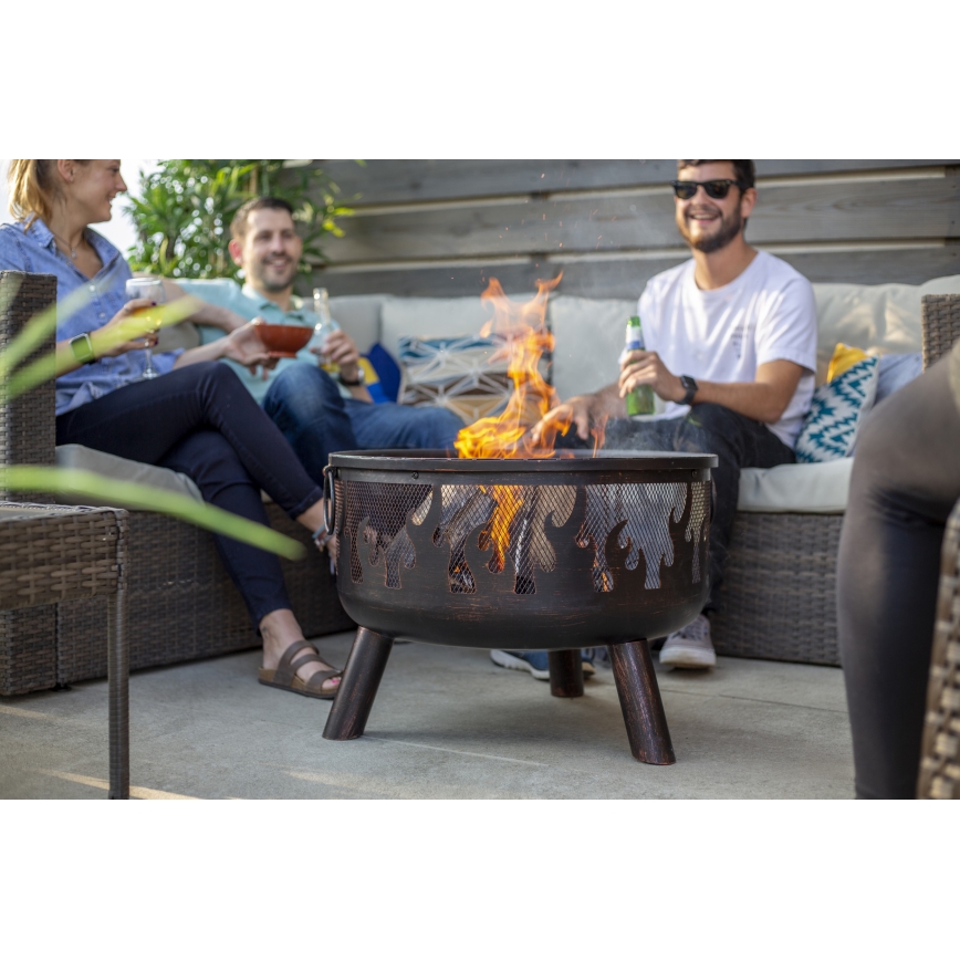 Tragbares Holzfeuer mit Grillrost WILDFIRE, Durchmesser 61 cm