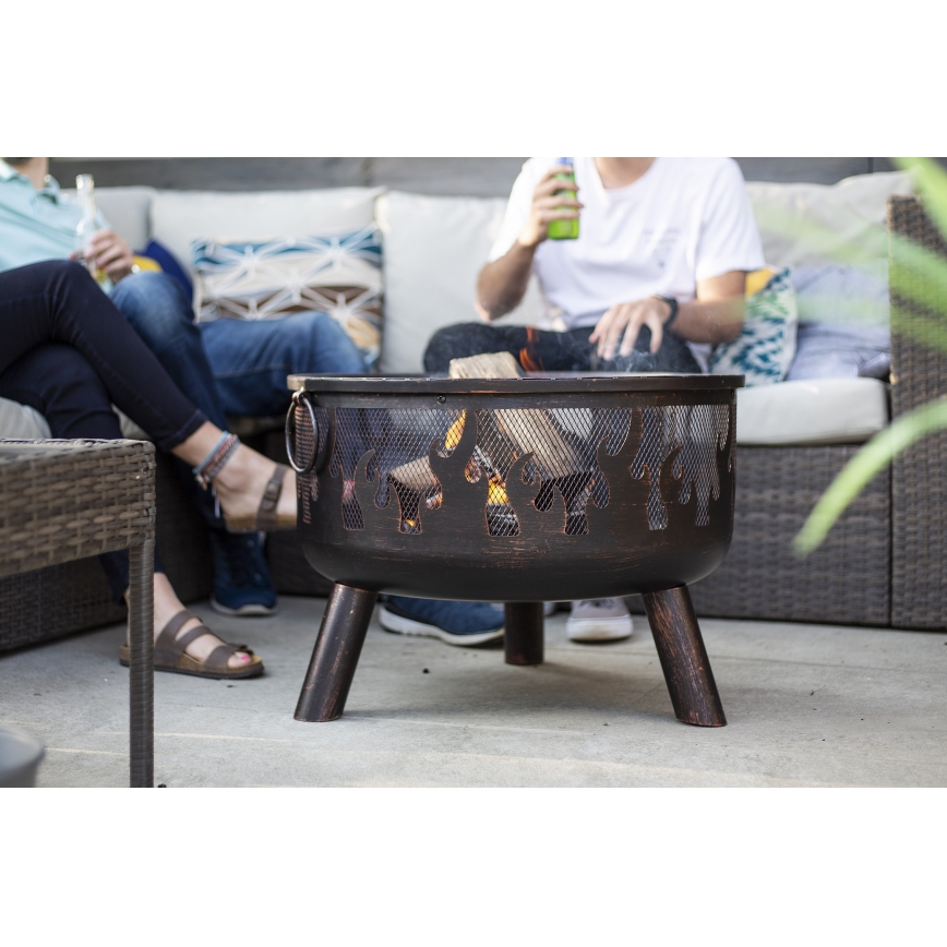 Tragbares Holzfeuer mit Grillrost WILDFIRE, Durchmesser 61 cm