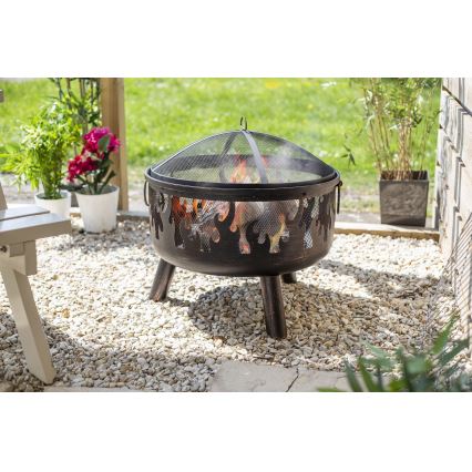 Tragbares Holzfeuer mit Grillrost WILDFIRE, Durchmesser 61 cm
