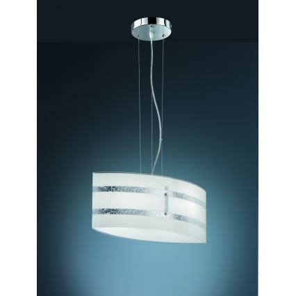 Trio - Hängeleuchte an Kabel NIKOSIA 2xE27/40W/230V silber