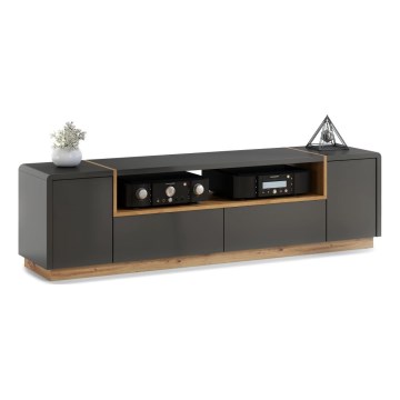 TV-Lowboard FRED Anthrazit/Eiche Artisan