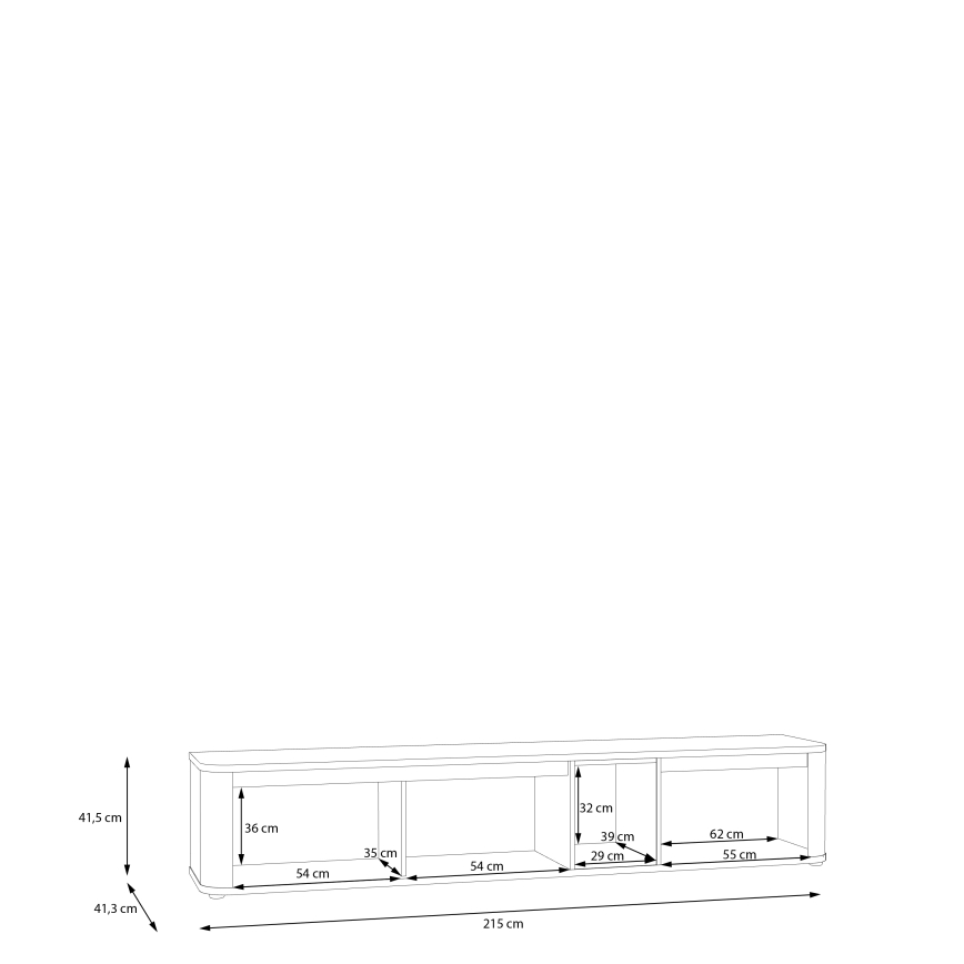 TV-Lowboard INAR Beige/Braun