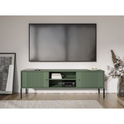 TV-Lowboard LUE grün/schwarz