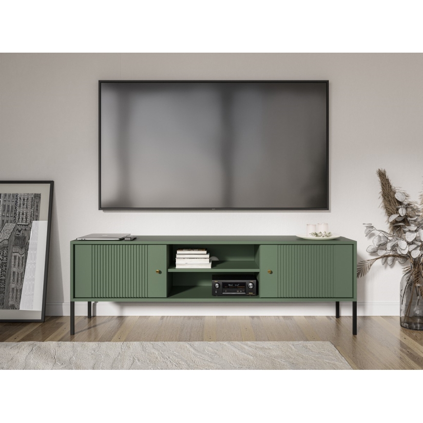 TV-Lowboard LUE grün/schwarz