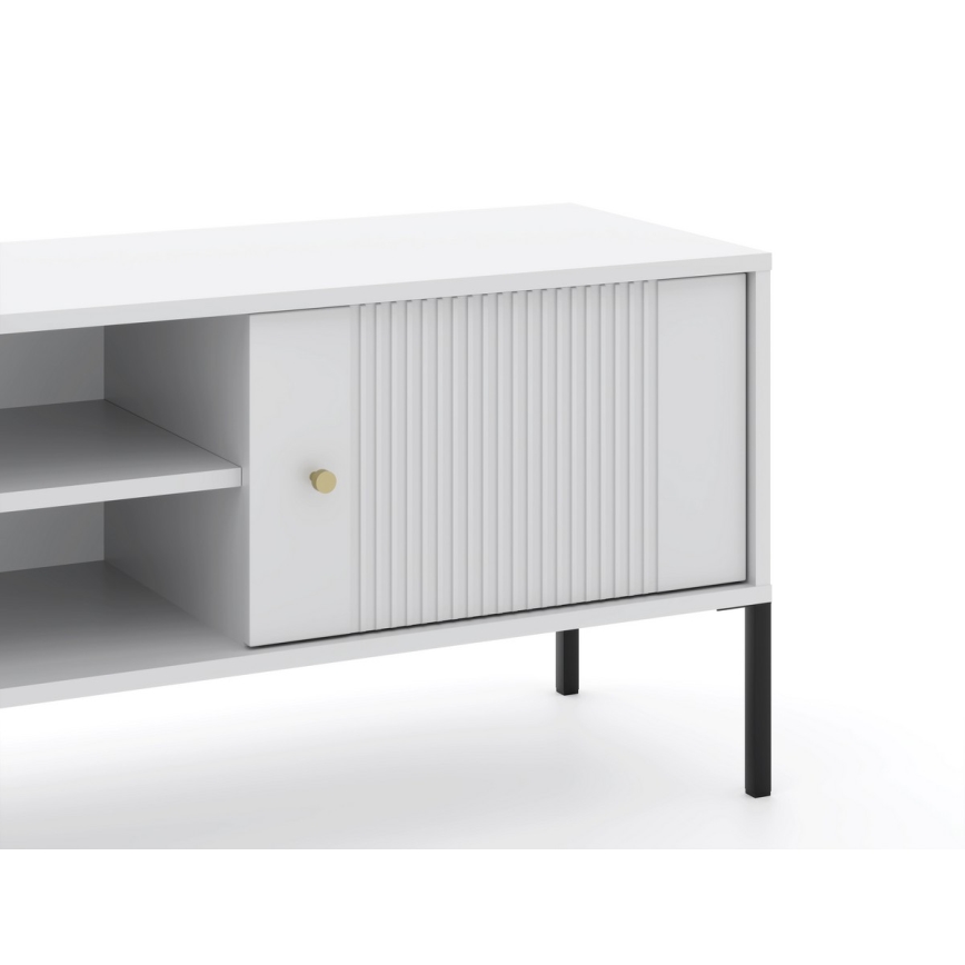TV-Lowboard LUE Weiß/Schwarz