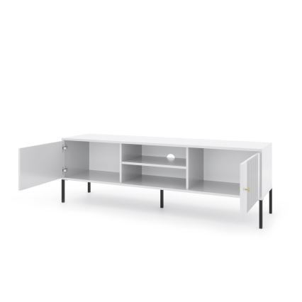 TV-Lowboard LUE Weiß/Schwarz