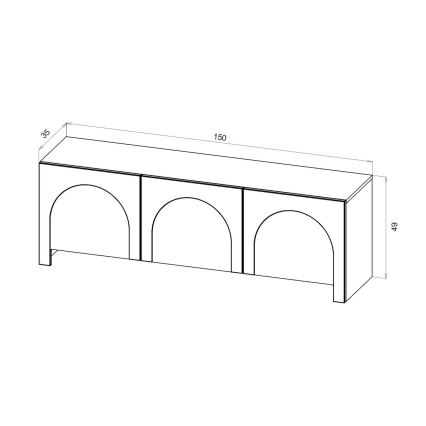 TV-Lowboard NIO schwarz