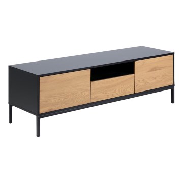 TV-Lowboard SARON Eiche/Schwarz