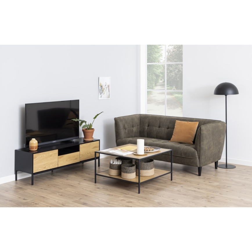 TV-Lowboard SARON Eiche/Schwarz
