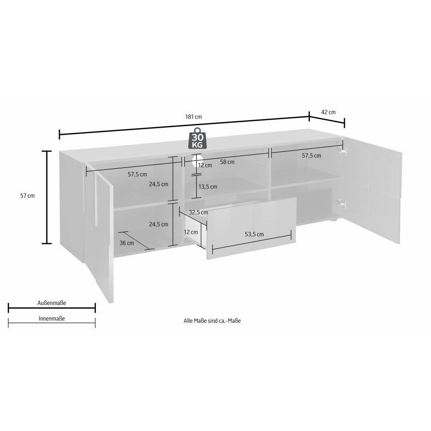 TV-Lowboard SERIAN anthrazit