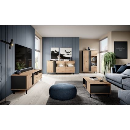 TV-Tisch BADIA Eiche/anthrazit