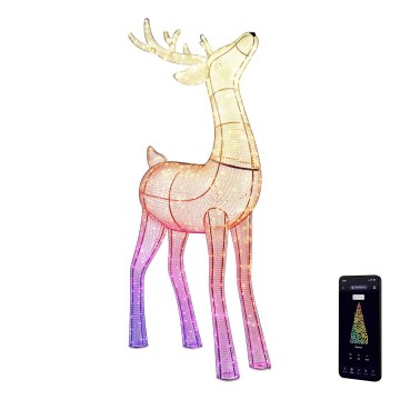 Twinkly - Dimmbares Outdoor-Weihnachtsrentier LED RGBW REINGEERS 240xLED IP44 Wi-Fi