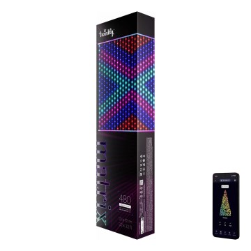 Twinkly - LED RGB dimmbarer Weihnachtsvorhang MATRIX 480xLED 1x1 m Wi-Fi