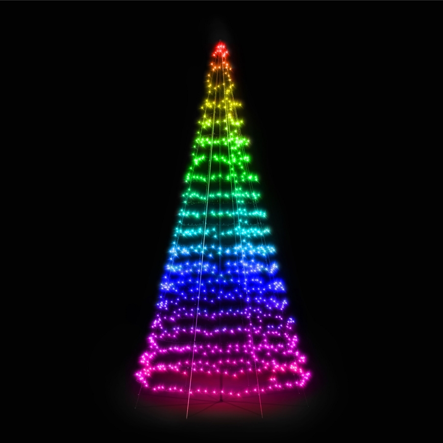 Twinkly - LED RGBW dimmbarer Außen-Weihnachtsbaum LIGHT TREE 1000×LED 6 m IP44 Wi-Fi