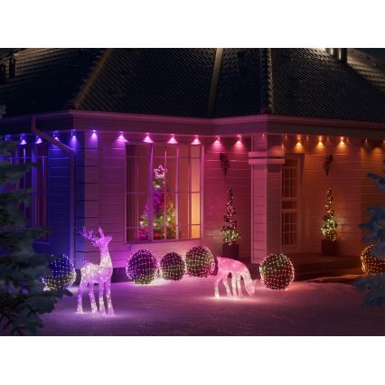 Twinkly - Dimmbares Outdoor-Weihnachtsrentier LED RGBW REINGEERS 160xLED IP44 Wi-Fi