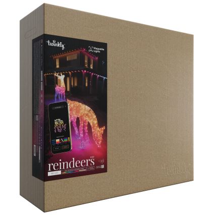 Twinkly - Dimmbares Outdoor-Weihnachtsrentier LED RGBW REINGEERS 160xLED IP44 Wi-Fi