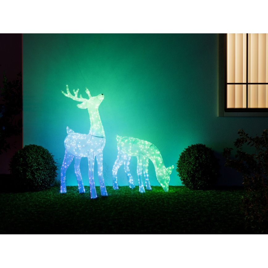 Twinkly - Dimmbares Outdoor-Weihnachtsrentier LED RGBW REINGEERS 240xLED IP44 Wi-Fi