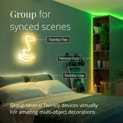 Twinkly - LED RGB Außen-Dimmstreifen DOTS 400xLED 20 m IP44 Wi-Fi